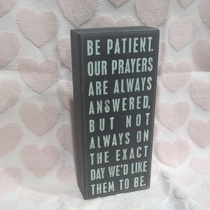 Primitives by Kathy Black Wood Block Sign with White Text